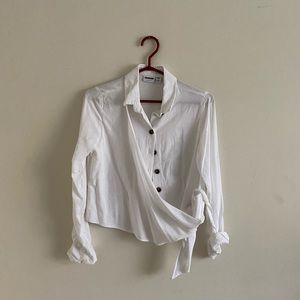 Noisy May marly white wrap shirt - Size S
